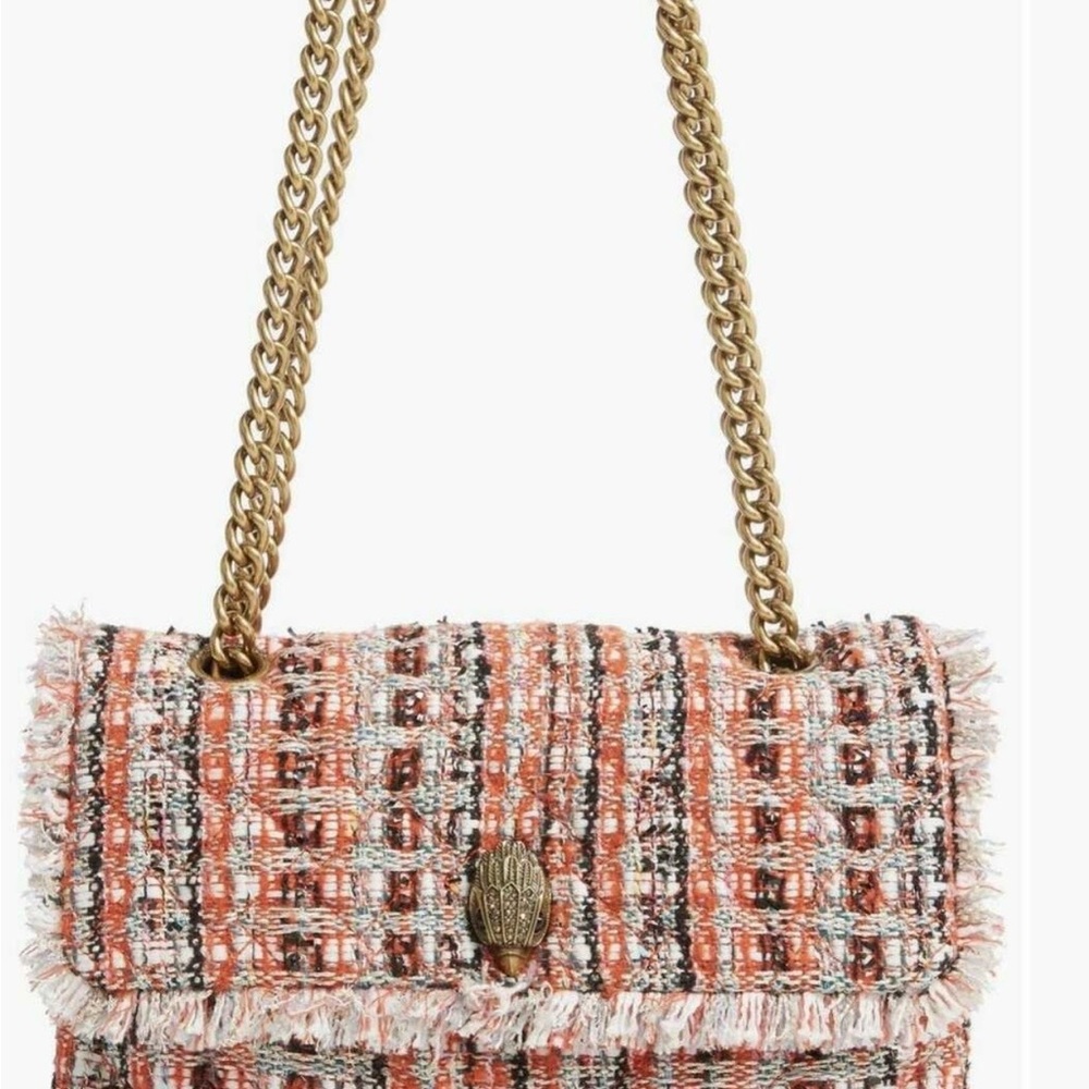 Chic Tweed Shoulder Bag - Multicolor